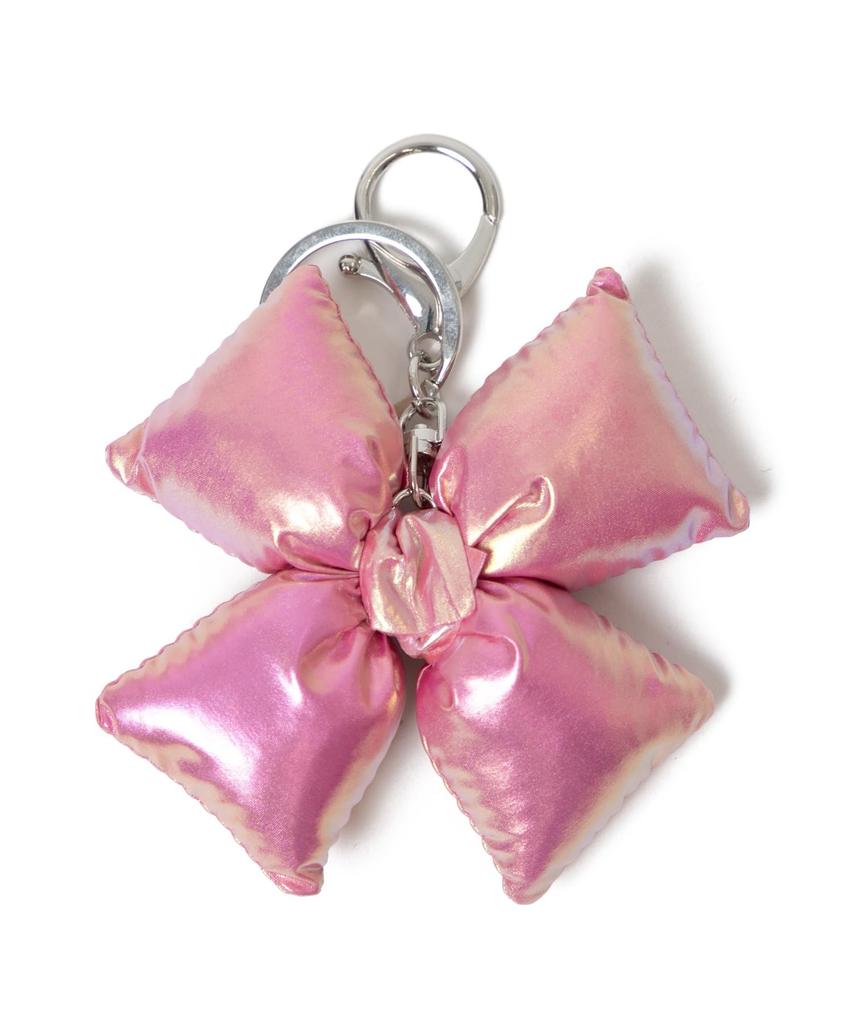 WEGO Metallic Cushion Ribbon School Size Pink Keychain, Accessory, Women's, F,