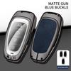 For Hyundai I30 Ix35 Kona Zinc Alloy Leather Car Key Case Cover Encino Solaris Azera Keychain Remote Shell Holder Accessories