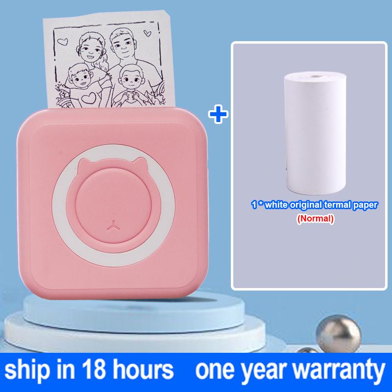 Nová kapesní termální tiskárna Přenosná mini tiskárna Bezdrátové připojení 200 dpi Foto štítky Seznam poznámek Jasný tisk bezdrátové tiskárny