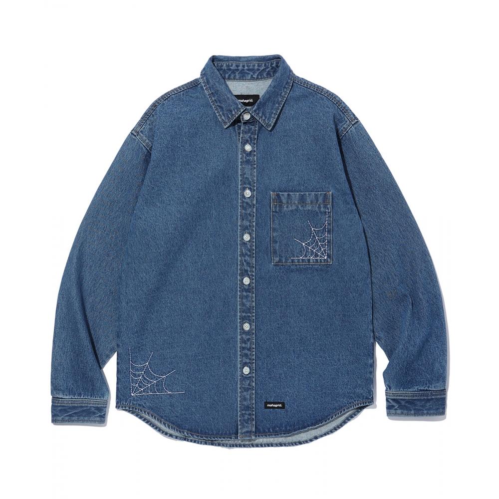 

MAHAGRID WEB DENIM SHIRT JACKET BLUEMG2CFMD110A