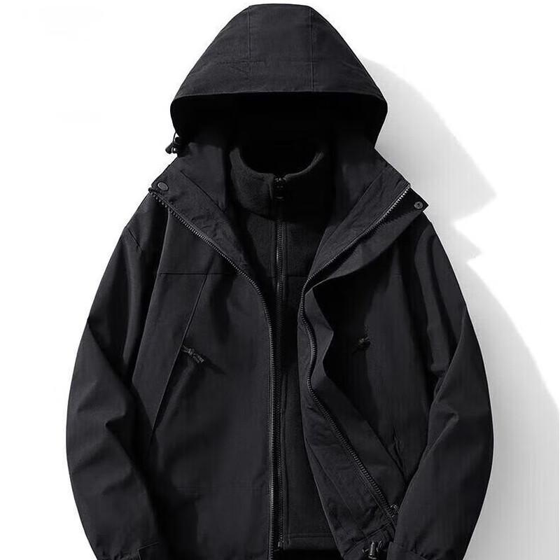 Weierdun 3-in-1 Windproof Waterproof Warm Jacket for Couples S