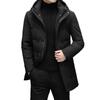 2025 Men's Trendy Hooded White Duck Down Jacket: Warm, High-Quality, and Business Casual Long Winter Coat
