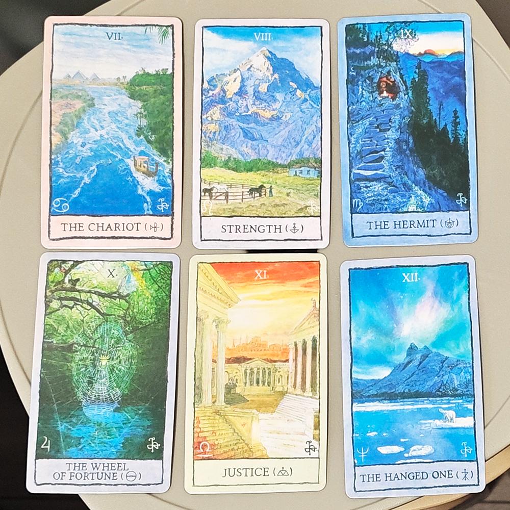 Mindscapes Tarot Deck 80 Pcs Cards Hand-drawn In Oil Pastel In The Style of Classical Landscape Painting 10.3*6cm
