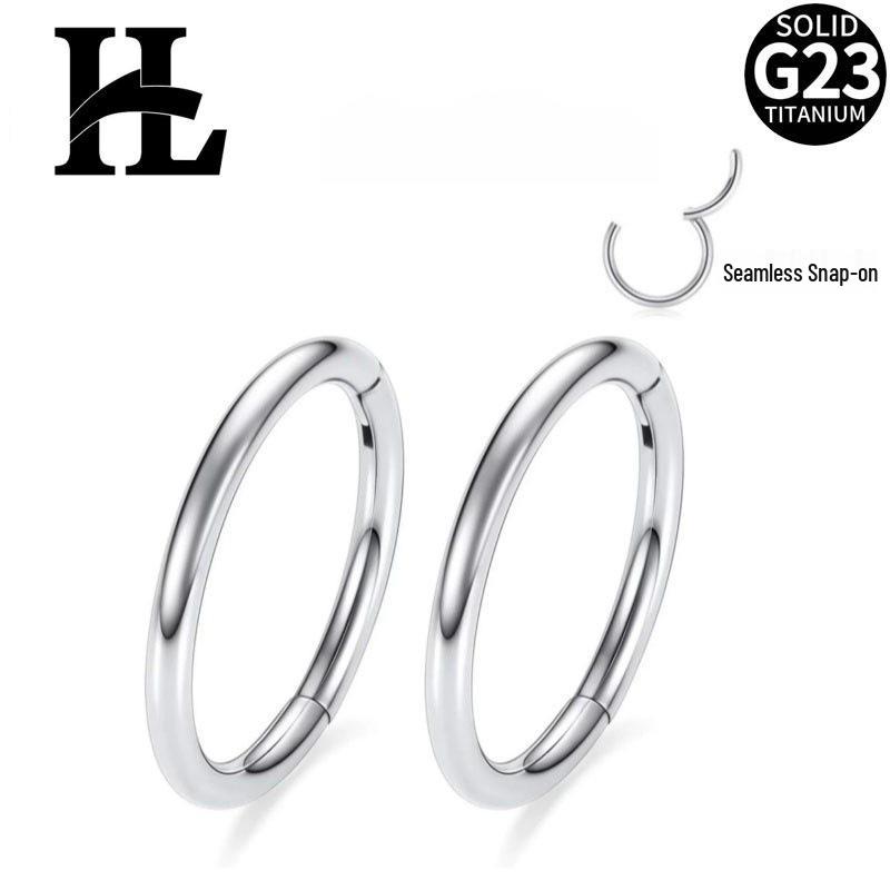 Бесшовное кольцо для пирсинга носа и ушей из титанового сплава F136/G23 1.2mm x 10mm
