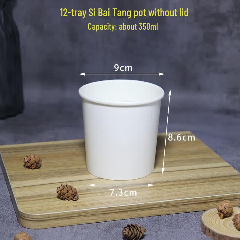 

Disposable White Kraft Paper Bowls