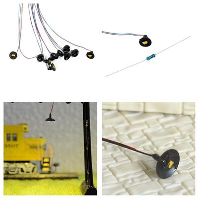 20*- OO / HO Maßstab Straßenlaterne LED Deckenlampen Modell Wandlaternenpfähle #R60BL