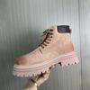 Autumn New Designer Big Size Men's Platform Shoes Solid Color Retro Work Boots Male Pigskin Leather High Quality Ankle Boots Man