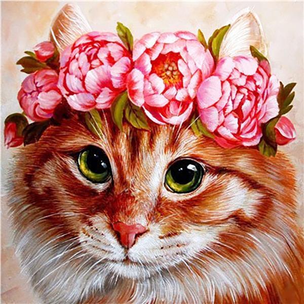 Diamond Embroidery Cat Picture Of Rhinestones Diamond Painting Animal Full Drill Square Mosaic Cross Stitch Home Decor