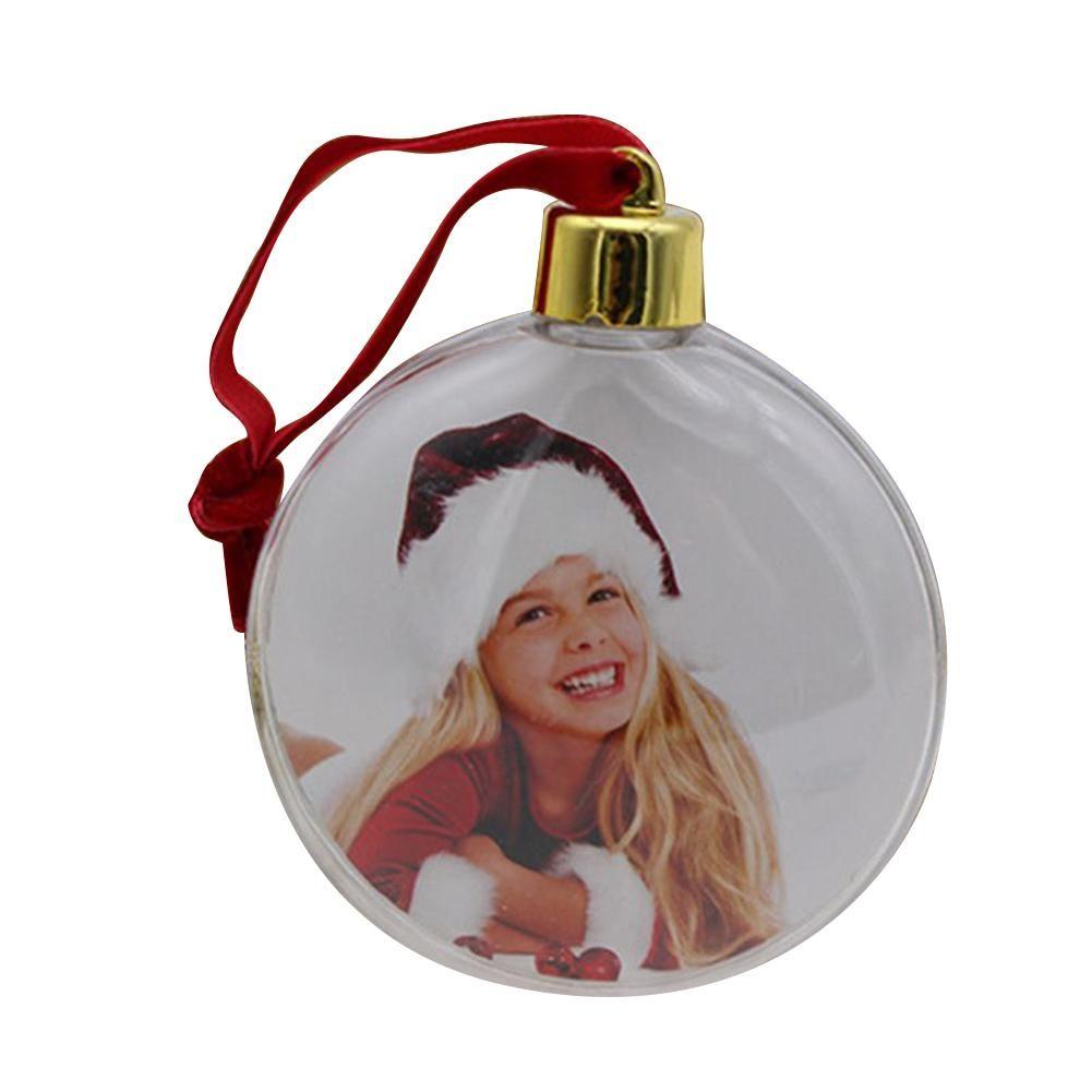 DIY with Hanging String Crafts Photo Frame Transparent Ball New Year Gifts Christmas Tree Ornaments