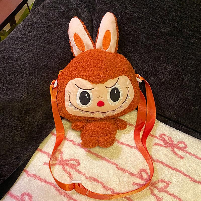 Kawaii Labubus Geantă Crossbody Geantă de Umăr Drăguță Pluș Desene Animate Minunați Monștri Iepure Genți de Telefon Student Genți Crossbody Pluș