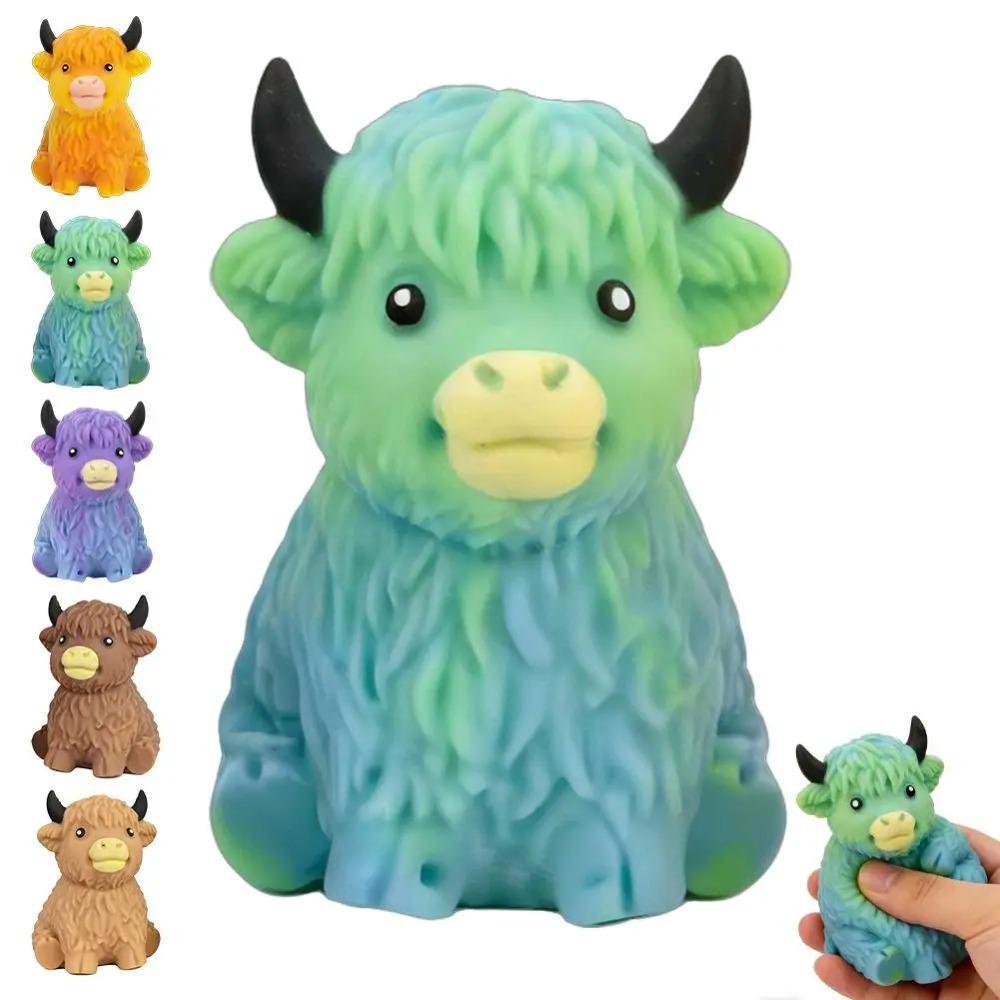 Highland Cow Sensory Toy Squeeze Sensory Toys Highland Cow Stress Balls Gift Anxiety Relief Fidget Party Favor