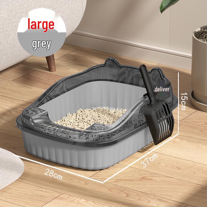 Maine Coon Extra Large Open Cat Litter Box - Anti-Splash Design for Kittens
