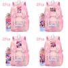 2Pcs/set Christmas K-pop Printed Backpack with 750Ml Water Bottler Large Capacity Travel Bag for Teenager Girl Boy Waterproof Bookbag Kid Gift Rucksak
