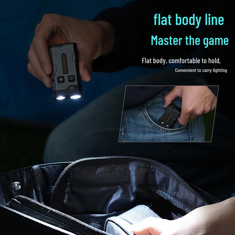 EDC RGB Mini Flashlight: High-Intensity, Long Battery, Quick Charge, Portable Emergency Keychain Light