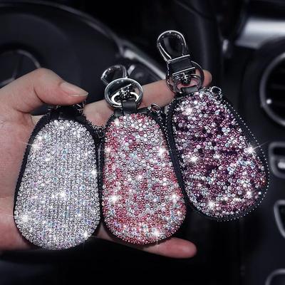 Diamond Crystal Auto Schlüsselhalter Aufbewahrungsetui Schlüsselanhänger Schlüsselhülle Tasche Geldbörse Autozubehör für BMW Lada Benz Schlüsselanhänger