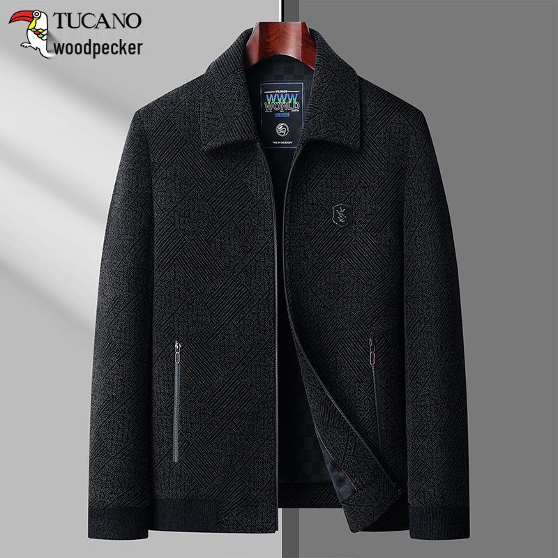 

Шерстяная зимняя куртка Woodpecker для мужчин среднего возраста - на флисовой подкладке, с хлопковым утеплителем 195/4XL for 175-195 lbs