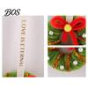 Decorative Door Lintel Wreath Handmade Pipe Cleaner Christmas Ornament, Chenille Stems Mini Festive Wall Hanging Crafts with Bow Bells for Holiday