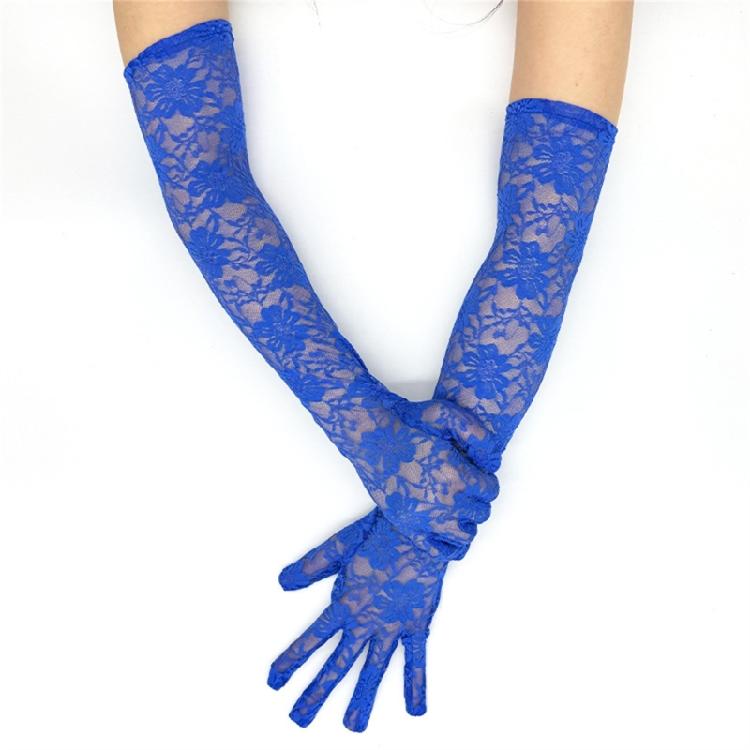 2 paires de Gants Longs en Dentelle Transparente pour Mariage Femmes Mitaines Courtes Fantaisie en Tulle pour Spectacles sur Scène