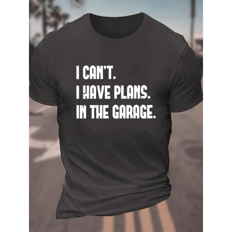 Herren Garagenpläne Grafik 3D Druck Kreatives Design Kurzarm Rundhals Perfekt für Sommer T-Shirts