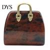 Ornamental Handbag Statue Hand Carved Fine Texture Anti-fade Not Easy to Break Home Decor Wide Application Exquisite Faux Crystal Model Desktop