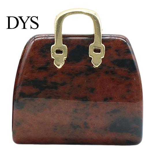 Ornamental Handbag Statue Hand Carved Fine Texture Anti-fade Not Easy to Break Home Decor Wide Application Exquisite Faux Crystal Model Desktop