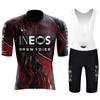 2026 Estate Pro Team INEOS GRENADIERS Bianco Abbigliamento da Ciclismo Set Maglia da Ciclismo Uomo Maglia da Bici da Strada Completo Pantaloncini da Ciclismo con Bretelle
