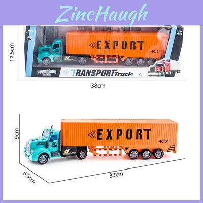 Double Decker Trailer Container Truck Engineering Vehicle Model Children Toy For Kids Play And Development