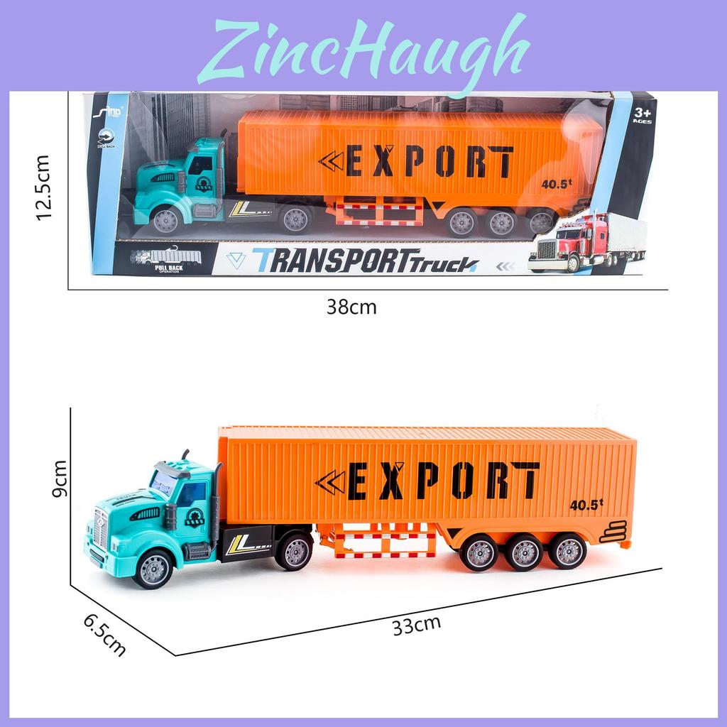 Double Decker Trailer Container Truck Engineering Vehicle Model Children Toy For Kids Play And Development