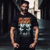 Sensenmann Baumwoll-T-Shirt Gothic Sportlich Streetwear Herren Fitness Muskel Schwarz