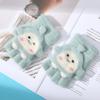Autumn and Winter New Cute Girl Dumpling Flip Gloves Fresh and Sweet Versatile Thickened Plush Half-finger Gloves