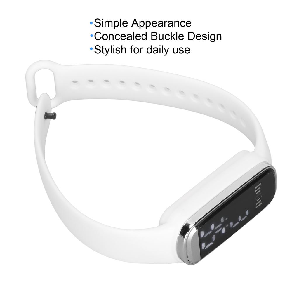 Digital Watch LED Screen 12Celsius24 Hour Rechargeable Stylish Electronic Wrist Watch for Men Women