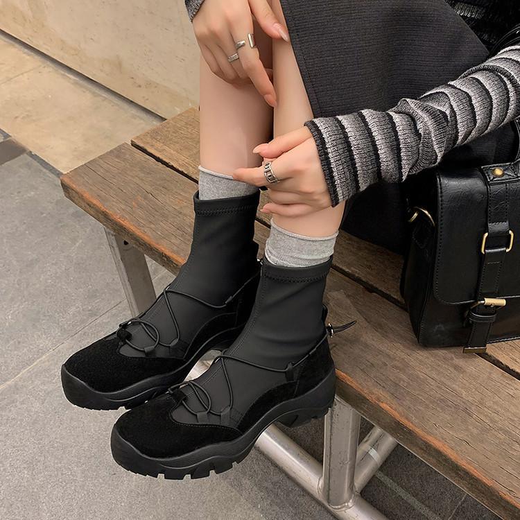 New comfortable design sense niche casual functional style ballet shoes platform Mary Jane women's shoes sports short boots