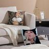 Hot Cool Singer Y-Young Miko Cushion Cover Pillowcase Short Plush Invisible Zipper Room Sofa Cushion Cover
