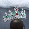 1pc Fashion Christmas Tiara with Snowflakes Hair Crown Holly Gemstones Intricate Festive Design Perfect Holiday Parties Cosplay