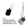 INS Minimalist Pendant Necklace Small Wine Pot Black Rope Sweater Chain Titanium Steel Long Adjustable Neck Chain
