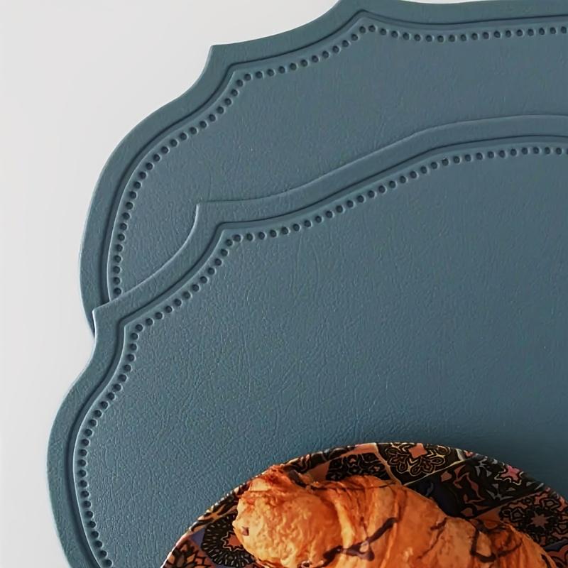 6pcs 30x43cm Oval Lace Placemats High Quality Placemats Suitable for Kitchen, Dining Room, Living Room, Holiday Parties Wedding Table Decor Gift