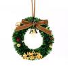 Christmas Wreath Decoration Mini Wreath with Bow And Bell Artificial Greenery Wreath for Tree Door Wall Holiday Home Decoration