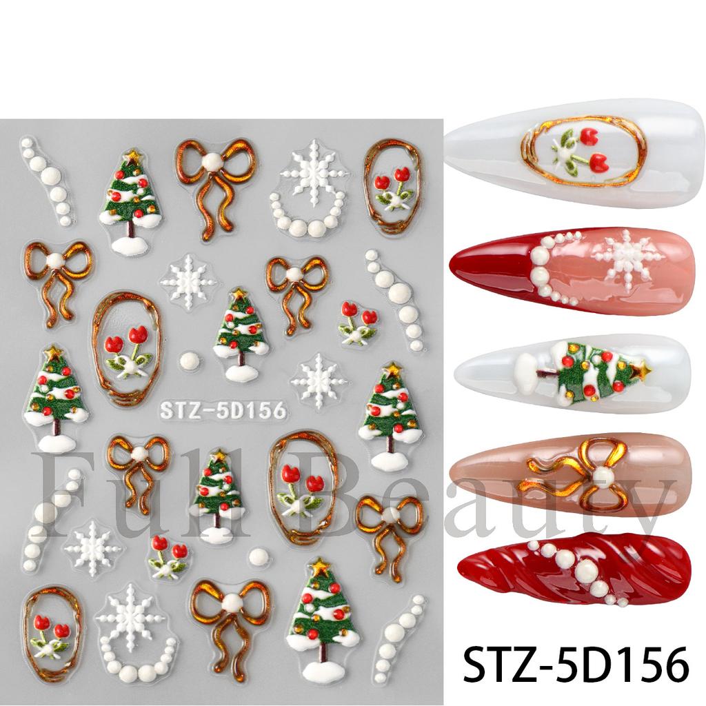 5D New Embossed Nail Art Sticker Valentine's Day Romantic Love Heart Nail Art Sticker