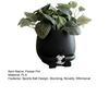 Smile Face Planter Pot 3D Printed Cute Holding Tennis/Soccer Head Flower Pot with Drainage Hole for Indoor Outdoor Home Garden Decor