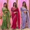 Designer Party Wear Fendy Satin Silk Saree