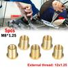 Gold 5Pc Gear Shift Knob Thread Adapter Nut Insert Kit M10x1 25 M10x1 5 M8x1 25
