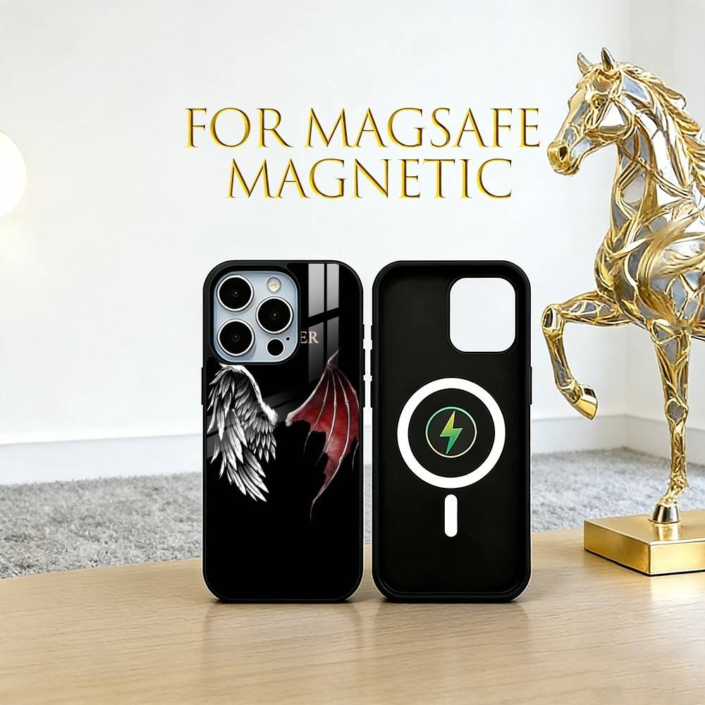 Angel wings Phone Case For iPhone17,16,15,14,13,12,11 Plus,Pro Magnetic with Magsafe Wireless Charging