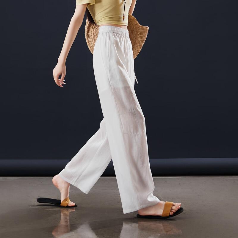 SOFSIL Women's Lyocell Blend Wide-Leg Drawstring Pants
