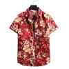3D Printed Flower Hawaiian Shirts For Men Plants Patterns Button Shirt Summer Short Sleeves Tops Loose Aloha Shirts Streetwear