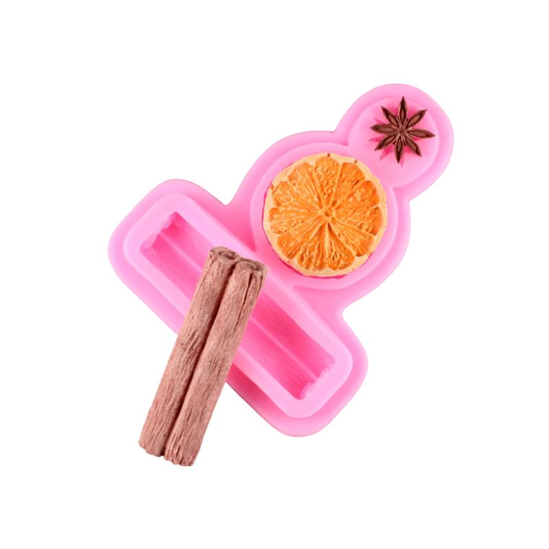 

1Pc Lemon Cinnamon Star Anise Silicone Mold Cupcake Candy Baking Mold Chocolate Fondant Cake Decorating Tools Pink