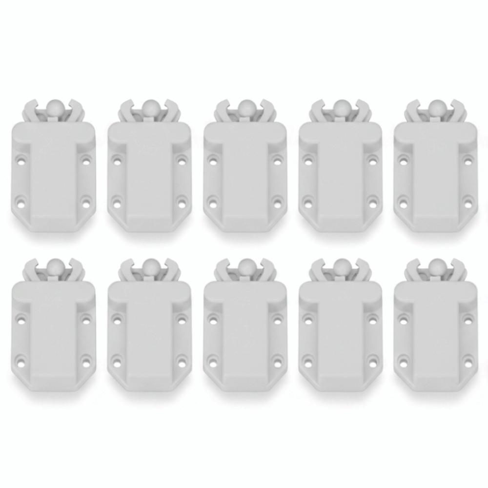 

10pcs White Cabinet Door Rebounder Beetle Shape Earthquake Cabinet Strong Cupboard Latch Home