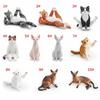 Lifelike Realistic Pet Figurines PVC Cat Action Figures Cute Simulation Pet  Car Decoration
