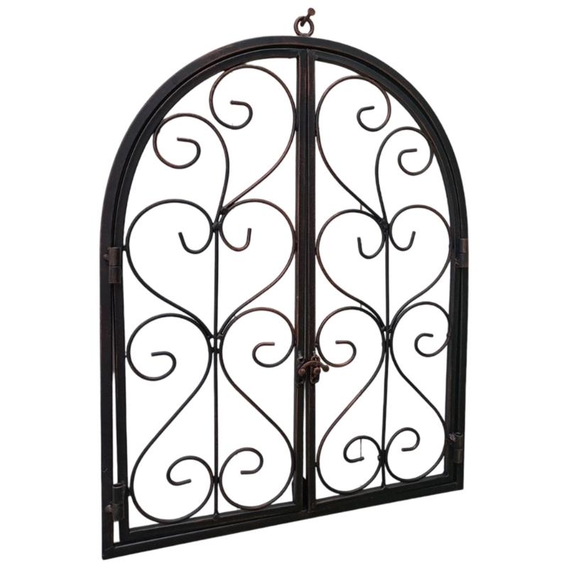 Romantisch Metalen Wanddecoratie Vintage Nepraam Frame Kunst Met Gebogen Ontwerp Voor Slaapkamer Tuinen Decoratie