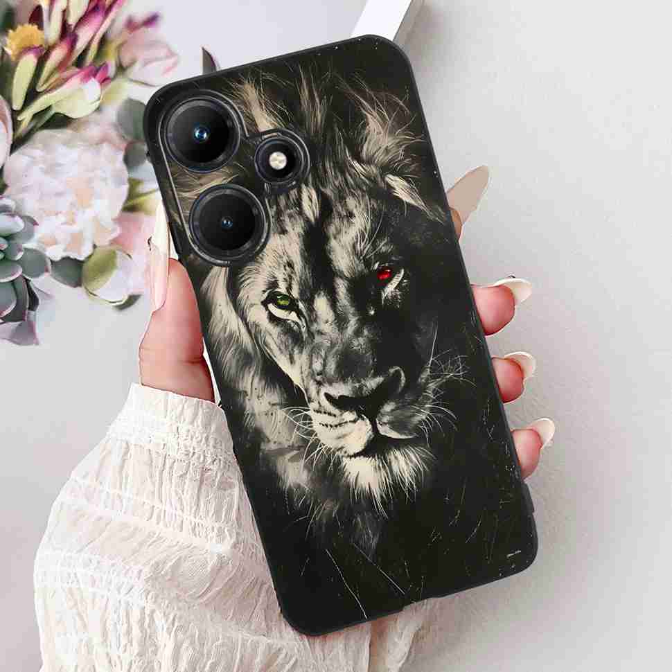 For Infinix Hot 30i 6.56" Case Tiger Luxury Flower Butterfly Silicone Soft Black Cover For Infinix Hot30i 30I X669C Phone Cases