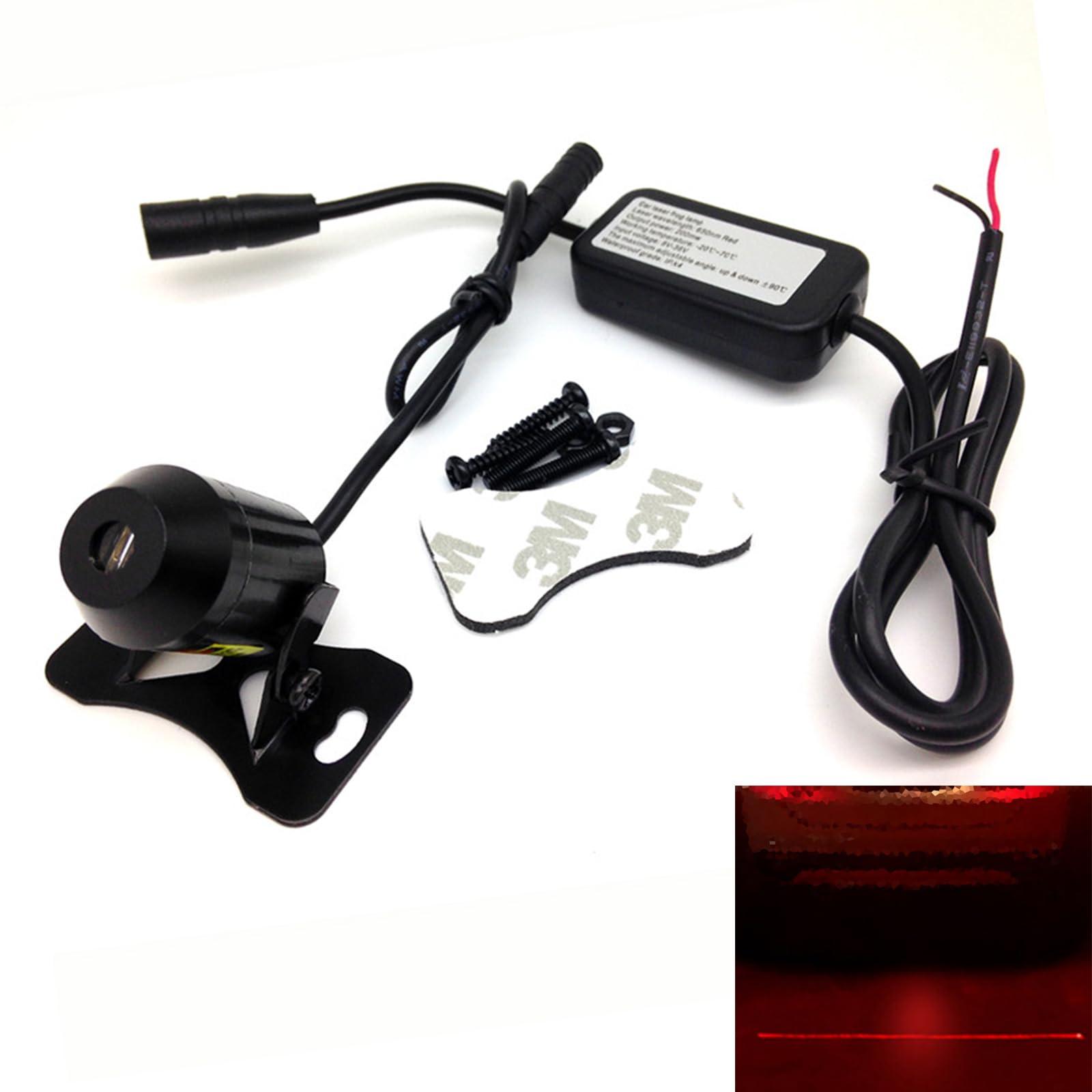 

FLORASHOW Laser Fog Light, Laser Fog Light, Suitable for All Car Types, Impact Prevention, Brake Lamp (Single Line Light)